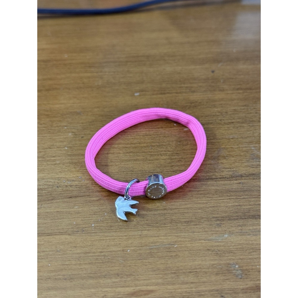 Marc By Marc Jacobs Elastic Cord Bracelet‎ Stretch Adjustable Rope Logo Charm